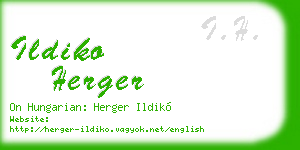 ildiko herger business card